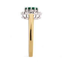 Smaragd ring Jenna – 18K goud en natuurlijke diamanten