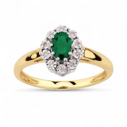 Jenna Emerald Ring – 18K Gold & Natural Diamonds Celinni