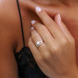 Anillo Augustina – Oro de 18K y Diamantes Naturales