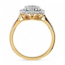 Anillo de Diamantes Naturales Esther en Oro de 18K