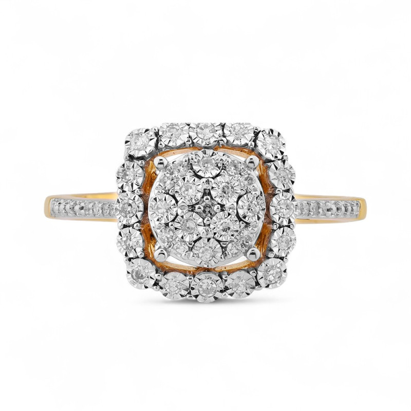 Bague Diamants Naturels Esther en Or 18K
