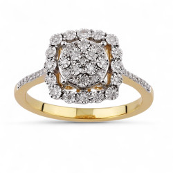 Anillo de Diamantes Naturales Esther en Oro de 18K