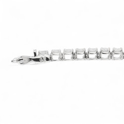 Bracelet Rivière Diamants Naturels Or Blanc 18K Reine Prestige 4 Carats