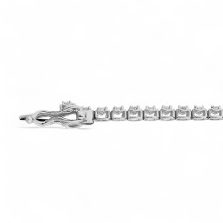 Bracelet Rivi&egrave;re Diamants Naturels Or Blanc 18K Reine 1 Carat