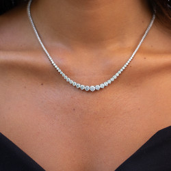 Collar rivière Alexane de diamantes naturales – Celinni