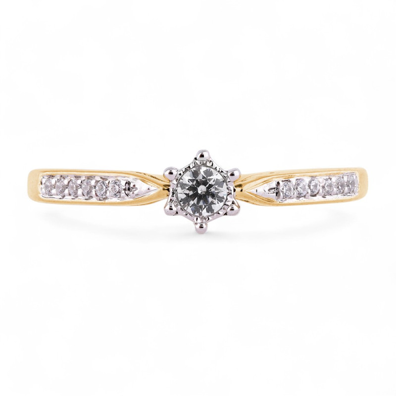 Ring Eleonore aus 18K Gold mit Natürlichen Diamanten