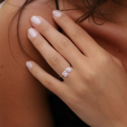 Toi et Moi Charlotte Ring – 18K Goud en Natuurlijke Diamanten