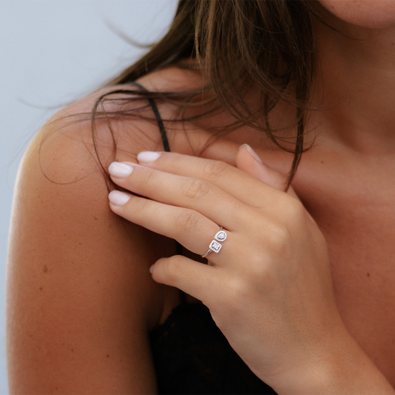 Ring Bijoux De FianÃ§ailles Bague Saphir Bague De FianÃ§ailles En - Main Image