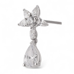 Pendelohrringe Pauline aus 18K Gold & natürlichen Diamanten