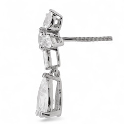 Pendelohrringe Pauline aus 18K Gold & natürlichen Diamanten