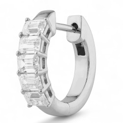 Nathalie baguette-diamanten creolen in 18K goud | Celinni