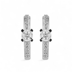 Pendientes de aro Naëlle – Oro de 18K y diamantes naturales