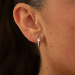 Creolen Naëlle aus 18K Gold & natürlichen Diamanten | Celinni