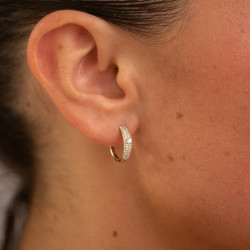 Creolen Nadine aus 18K Gold & natürlichen Diamanten | Celinni