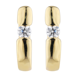 Mona natural Diamond Hoop Earrings in 18K Gold | Celinni