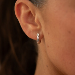 Mona natural Diamond Hoop Earrings in 18K Gold | Celinni