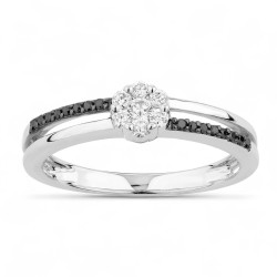 Ring Diamants Noirs Jamilla – 18K Goud en Natuurlijke Diamanten