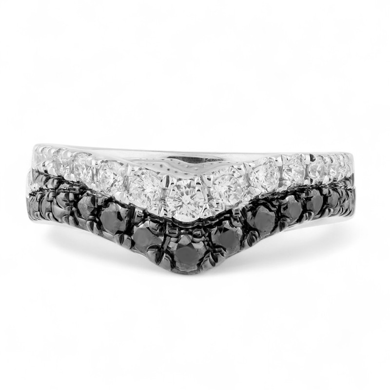 Bague Diamants Naturels Noirs Isabelle en Or 18K