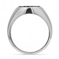 Isadora Princess Black Diamond Ring – 18K Gold and Natural Diamonds