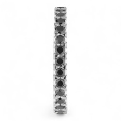 Anillo Diamantes Negros Isaure – Oro de 18K y Diamantes Naturales