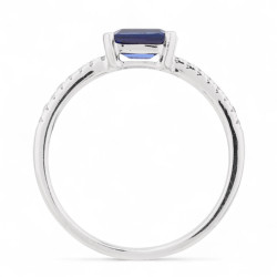Jeanne Blue Sapphire Ring – 18K Gold and Natural Diamonds