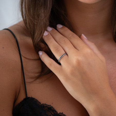 Bague Diamants Naturels Noirs Jana en Or 18K