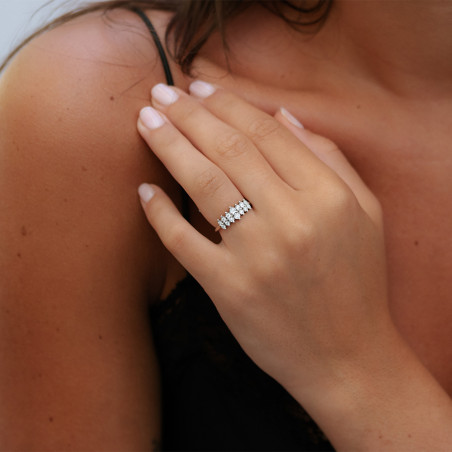 Bague Diamants Naturels Elsa en Or 18K