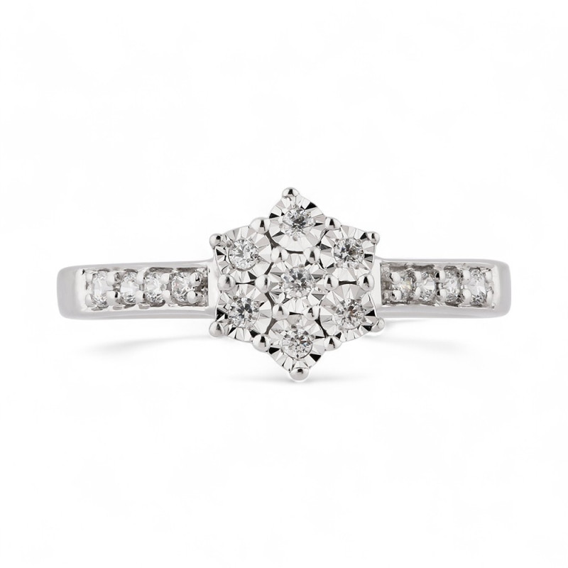 Bague Diamants Naturels Francisca en Or 18K