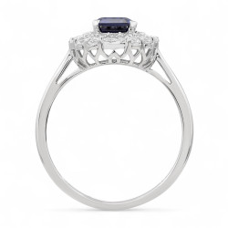 Blauer Saphirring Joséphine – 18K Gold und Diamanten