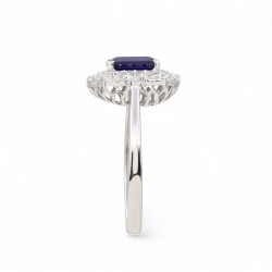 Blauer Saphirring Joséphine – 18K Gold und Diamanten