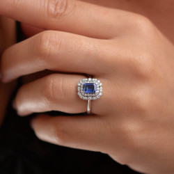 Blauer Saphirring Joséphine – 18K Gold und Diamanten