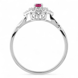 Lena Pink Sapphire Ring – 18K Gold & Natural Diamonds