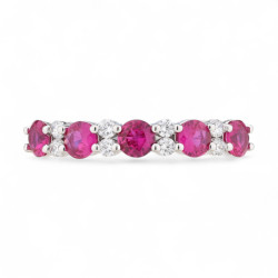 Lea Pink Sapphire Ring – 18K Gold and Natural Diamonds