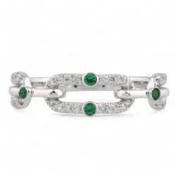 Anillo Esmeralda Wendy – Oro de 18K y Diamantes Naturales