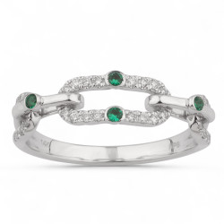 Anillo Esmeralda Wendy – Oro de 18K y Diamantes Naturales