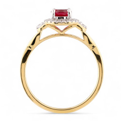 Anillo Rubí Laetitia – Oro de 18K y Diamantes Naturales