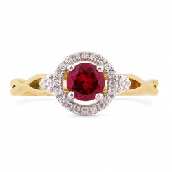 Bague Rubis et Diamants...