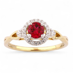 Anillo Rubí Laetitia – Oro de 18K y Diamantes Naturales