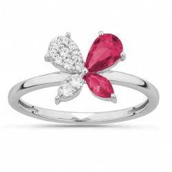 Anillo Rubí Kheira – Oro de 18K y Diamantes Naturales