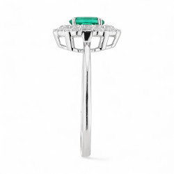 Anillo Esmeralda Mathilde – Oro de 18K y Diamantes Naturales