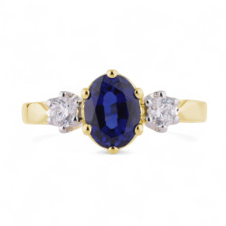 Marta Blue Sapphire Ring – 18K Gold and Natural Diamonds