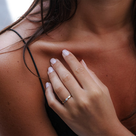 Gisele Ring in 18K Gold with Natural Diamond