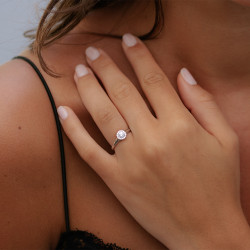 Anillo Elena – Oro Bicolor de 18K y Diamantes Naturales