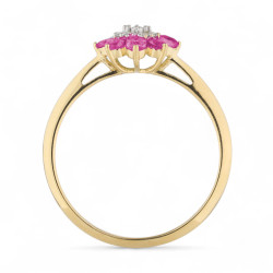 Anillo Zafiro Rosa Mariana – Oro de 18K y Diamantes Naturales