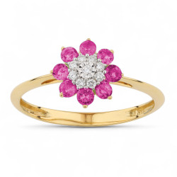 خاتم Mariana بالياقوت الوردي – ذهب عيار 18 قيراط وألماس طبيعي