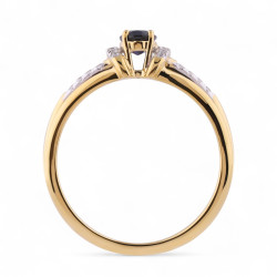 Margaux Blue Sapphire Ring – 18K Gold and Natural Diamonds