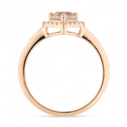 Anillo Manon con Morganita – Oro 18K y Diamantes Naturales