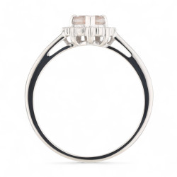 Magalie Heart Morganite Ring – 18K Gold & Natural Diamonds