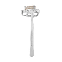 Magalie Heart Morganite Ring – 18K Gold & Natural Diamonds