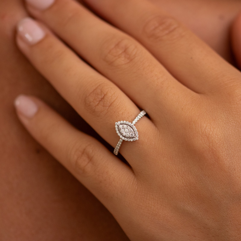 Bague de fiançaille Clara marquise